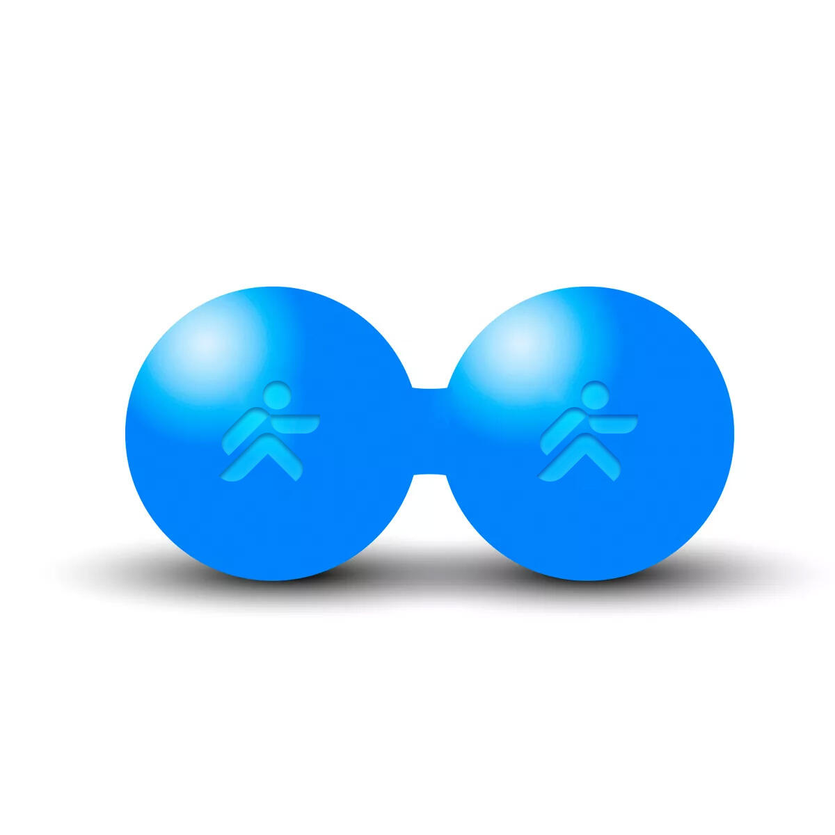 Gladiatorfit - Double Balle De Massage En Ébonite "foam Ball" Ø 6cm Justfit - Balle De Massage - Bleu - Taille Unique - Decathlon