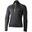 Man Long Sleeves Zip Neck Shirt - Black