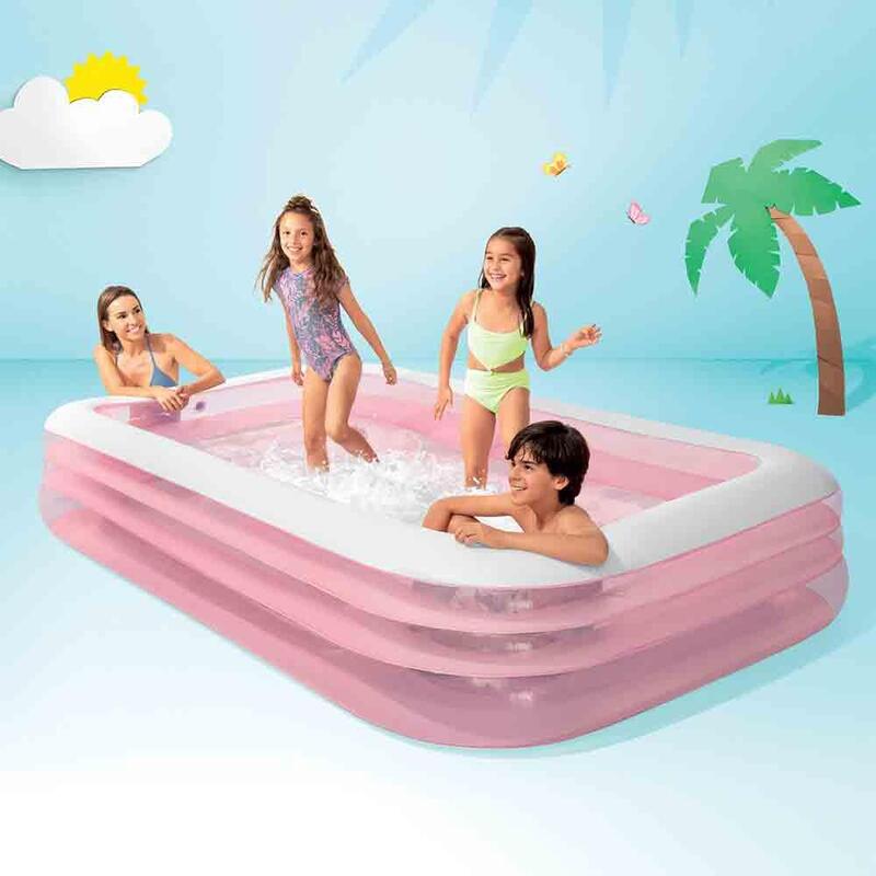 Swim Center Family Pool - White/Pink