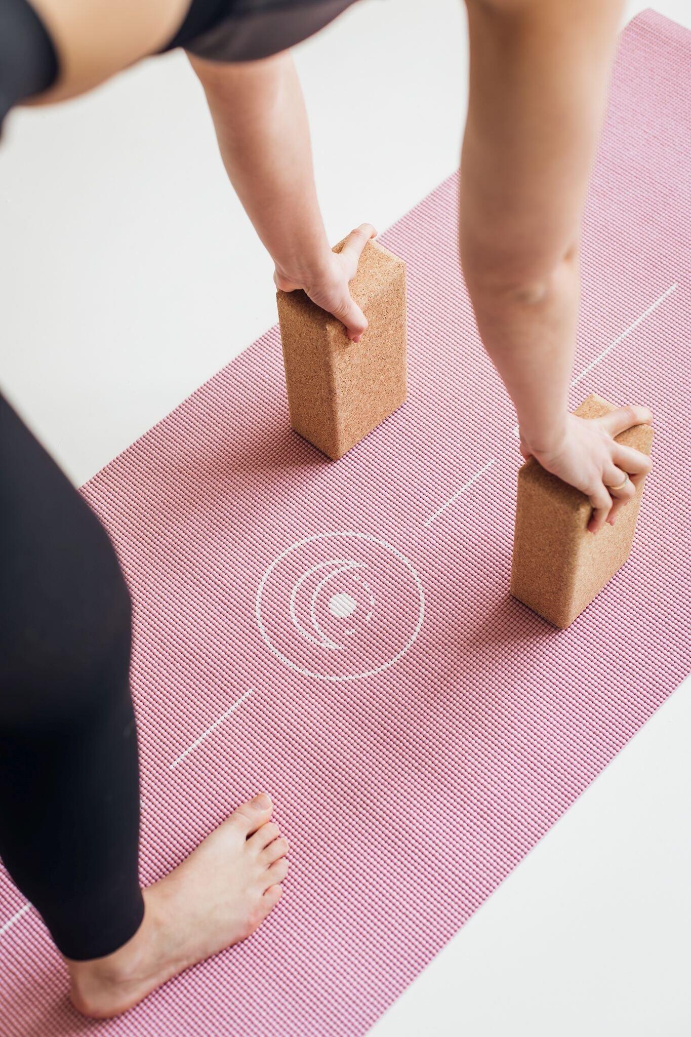 Lotus Yoga blok eco natuurkurk - 2 stuks 3/5
