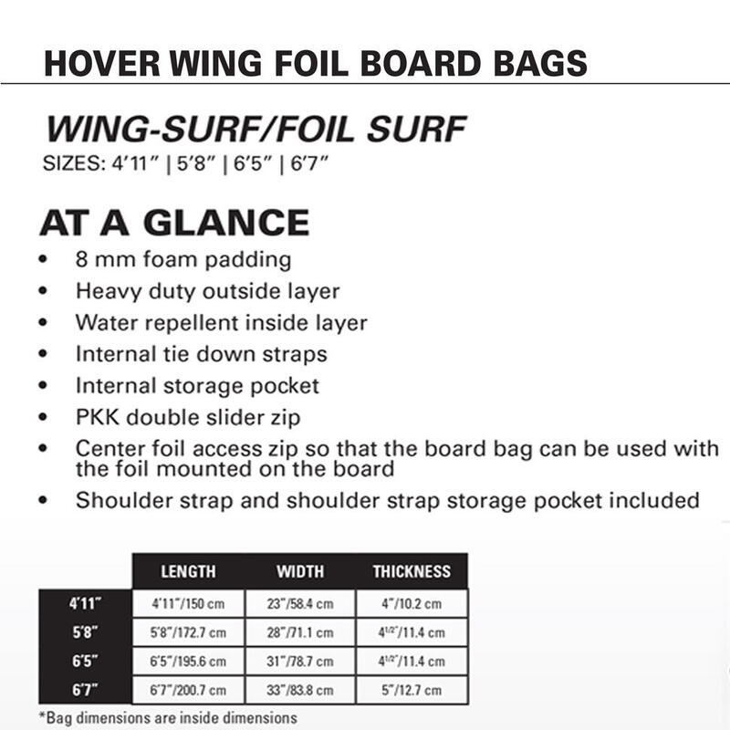 Hover Wing Foil Board Bag - Grey