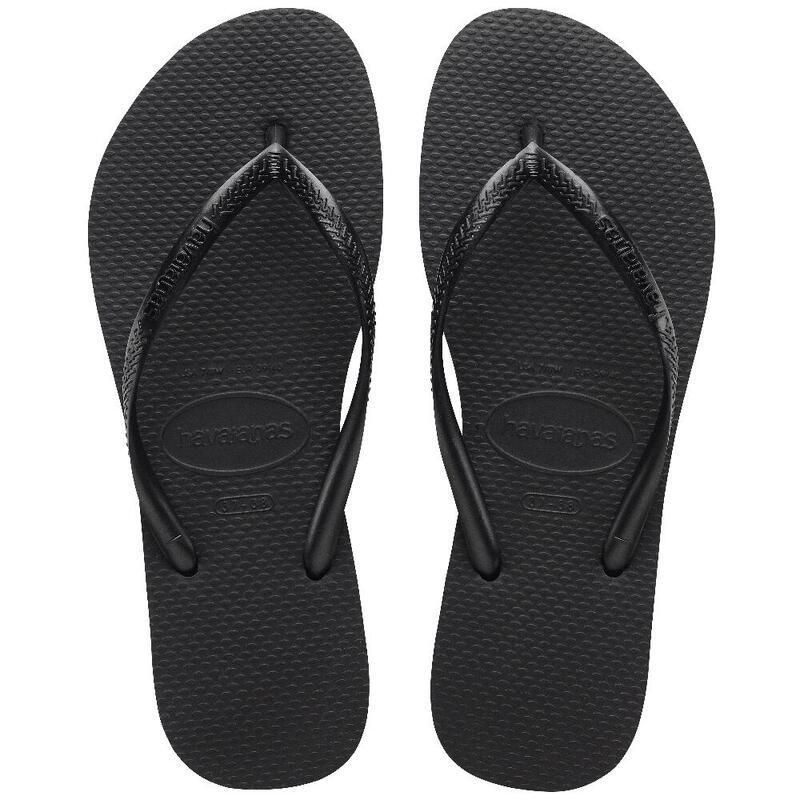 Women Slim Flip Flops - Black