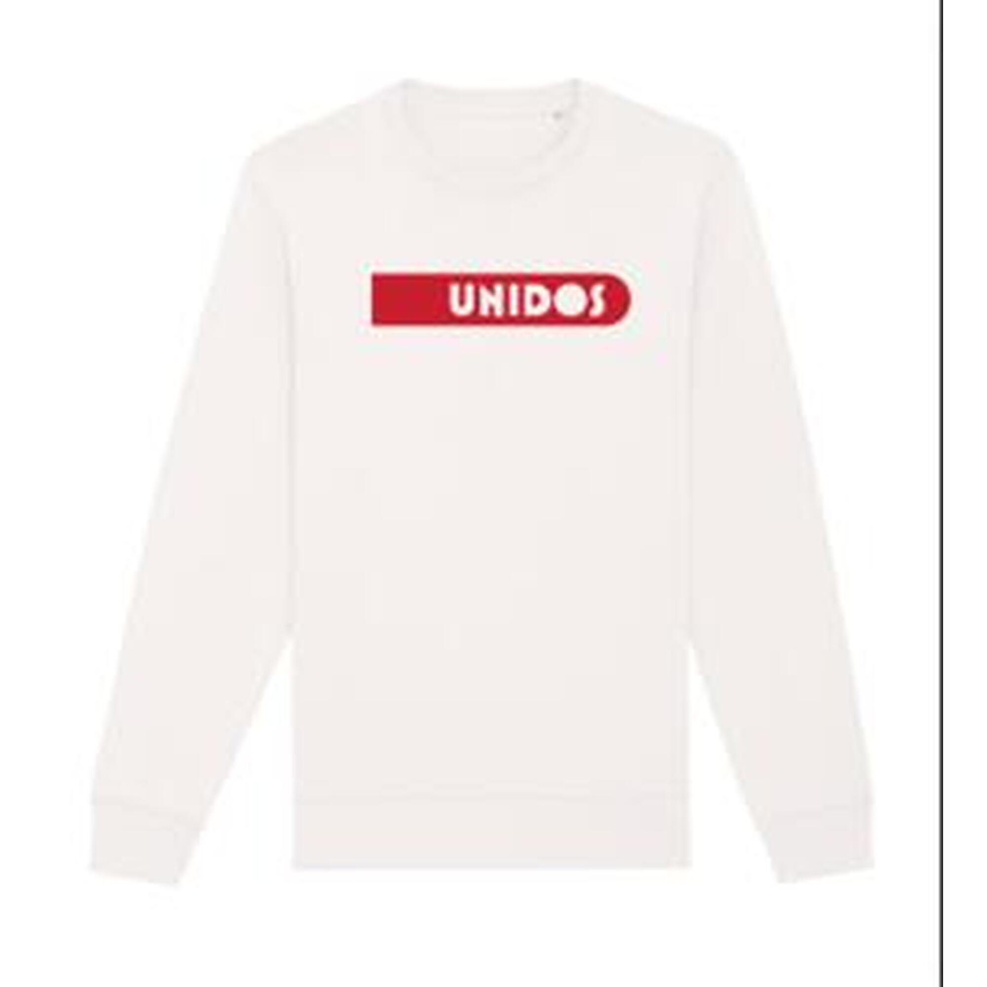Sweater Padel Uniseks - Bounce print, wit/rood