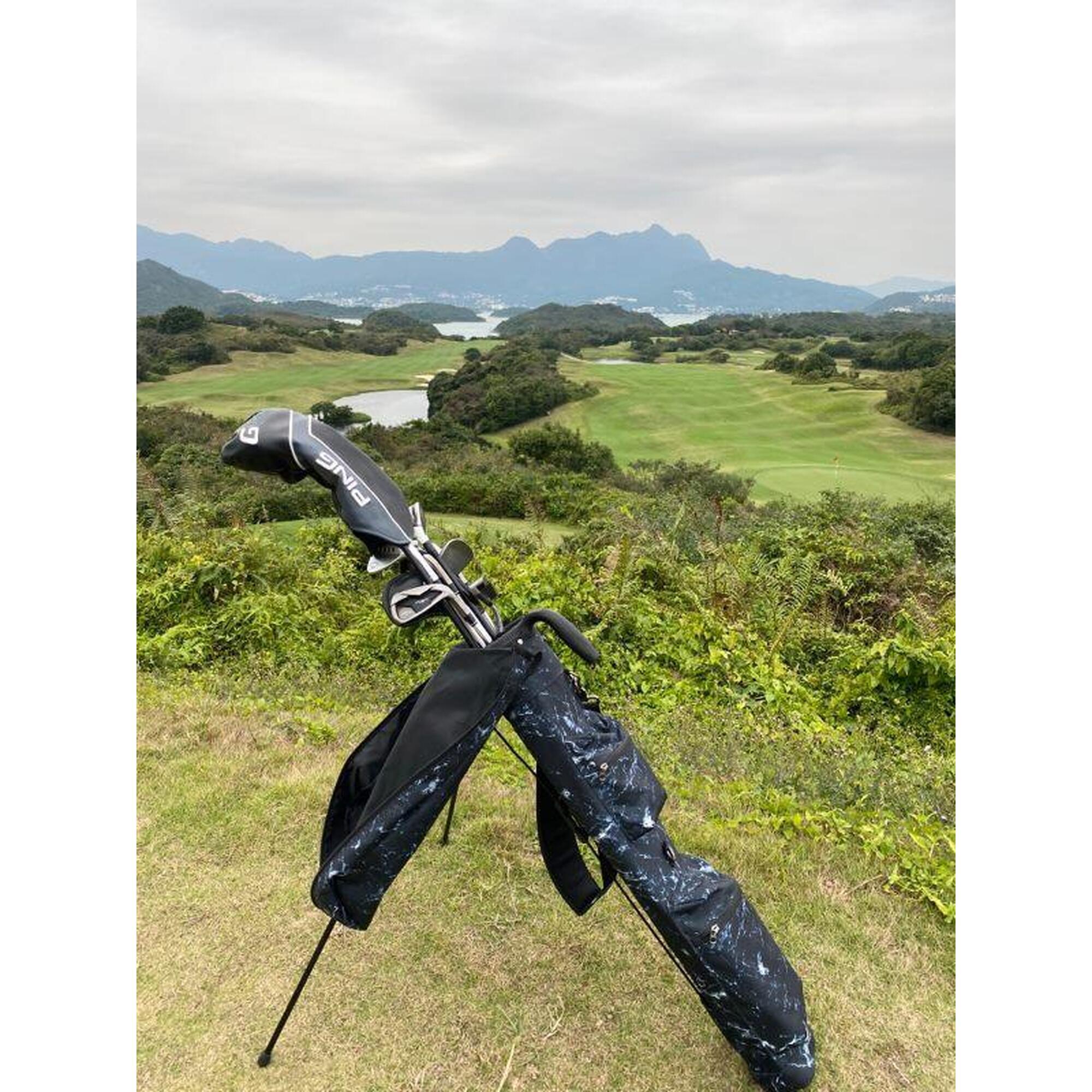 Marble GOLF BAGS WITH STAND SUITABLE FOR GOLF FIELD - Black
