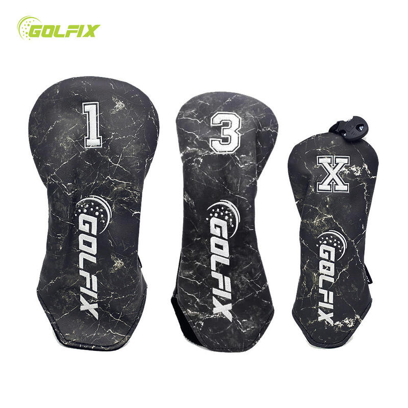 Golf Head Covers Set For Driver Golf Clubs - Black