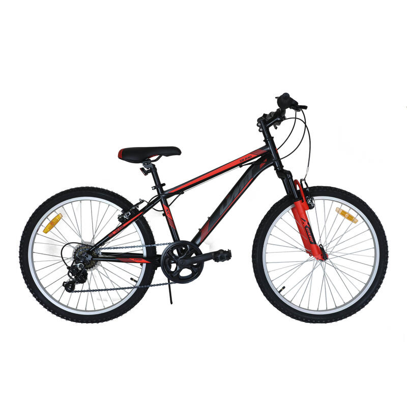Bicicleta Niños Umit De Montaña 24" Xr-Negro Roja