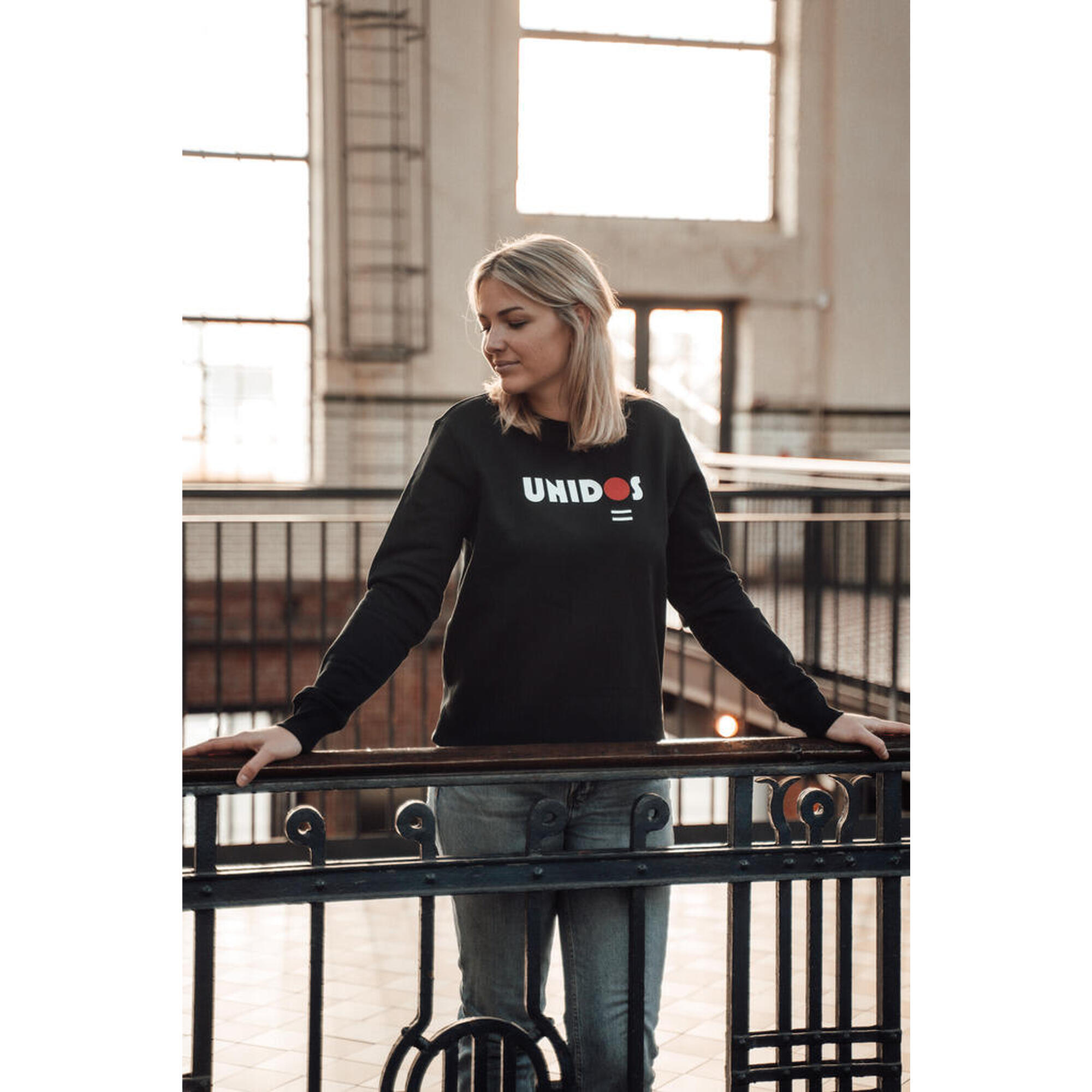 Sweater Padel Uniseks - Bounce print, zwart/wit/rood