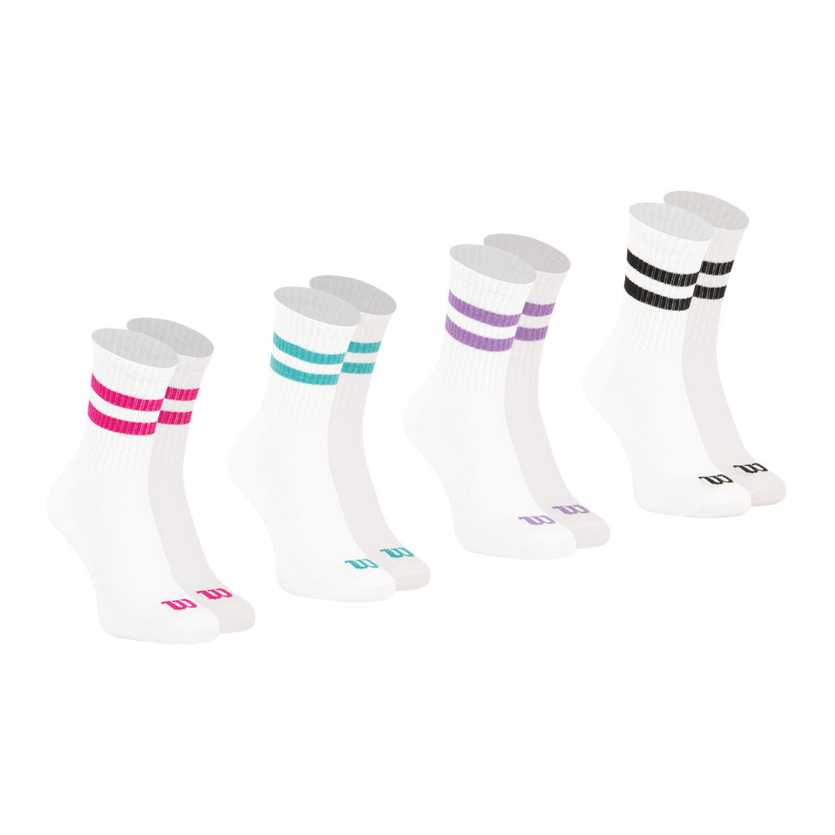 Lot de 4 paires de chaussettes mi-hautes femme Sport 2/4