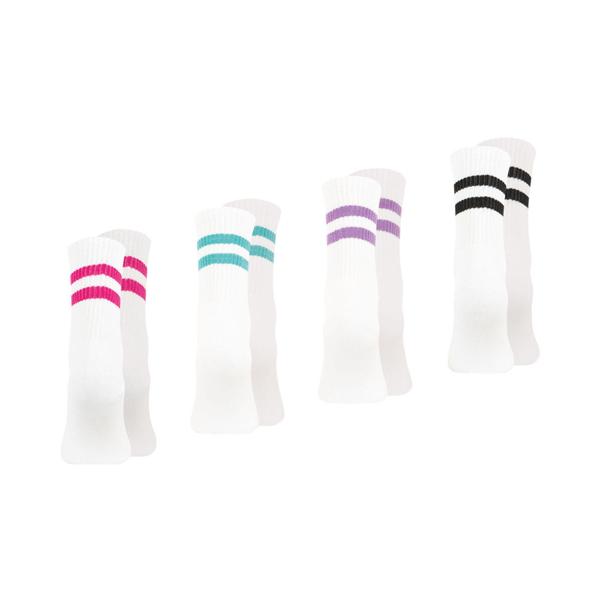 Lot de 4 paires de chaussettes mi-hautes femme Sport 3/4