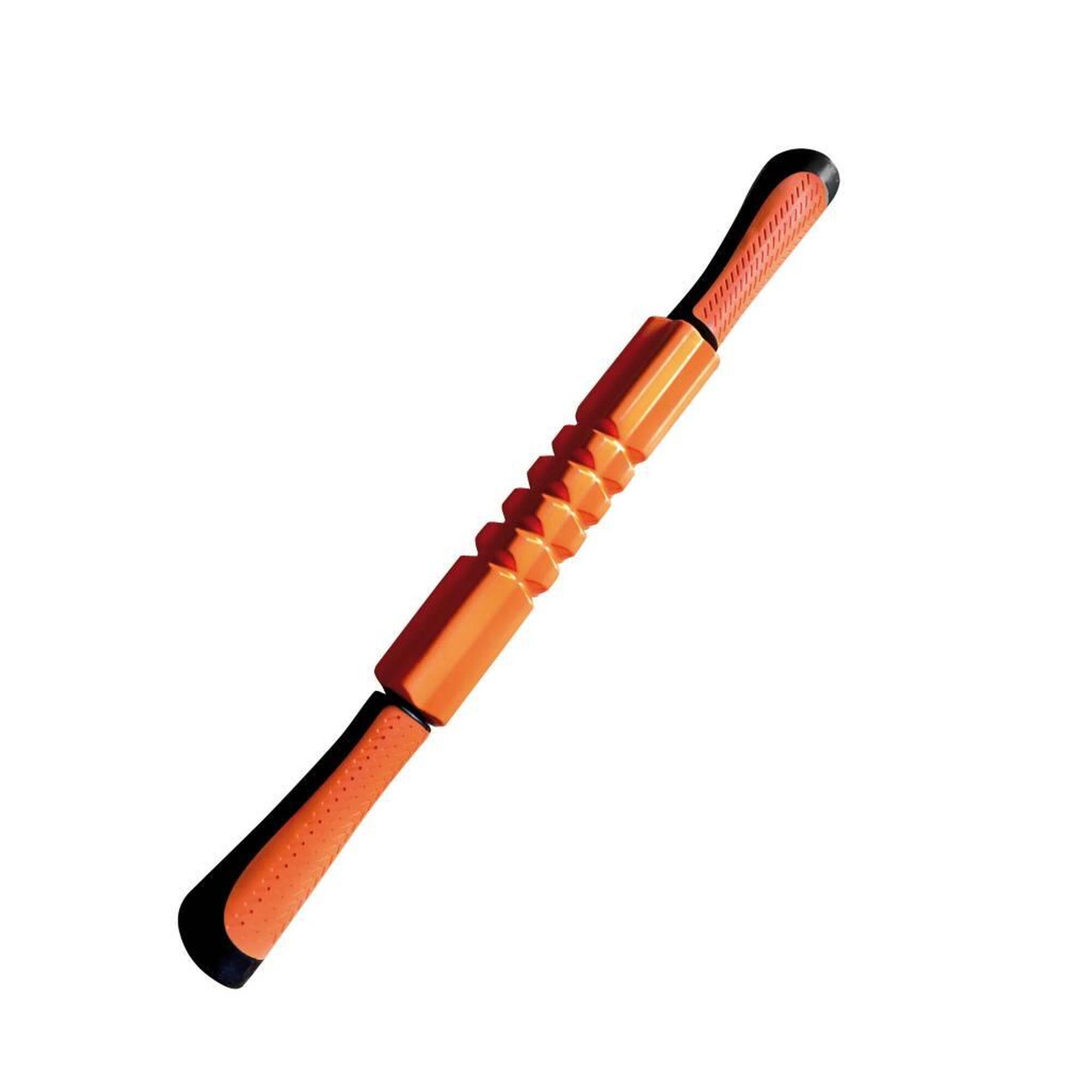 Toorx Massage Stick - met grepen - Oranje
