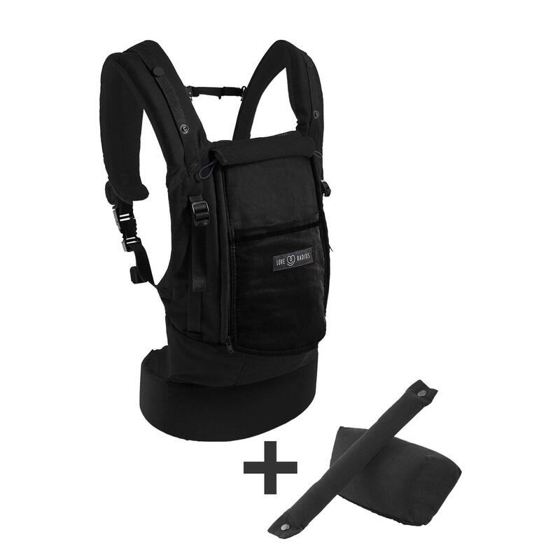 Porte-bébé PhysioCarrier 0m+ Noir Poche Anthracite