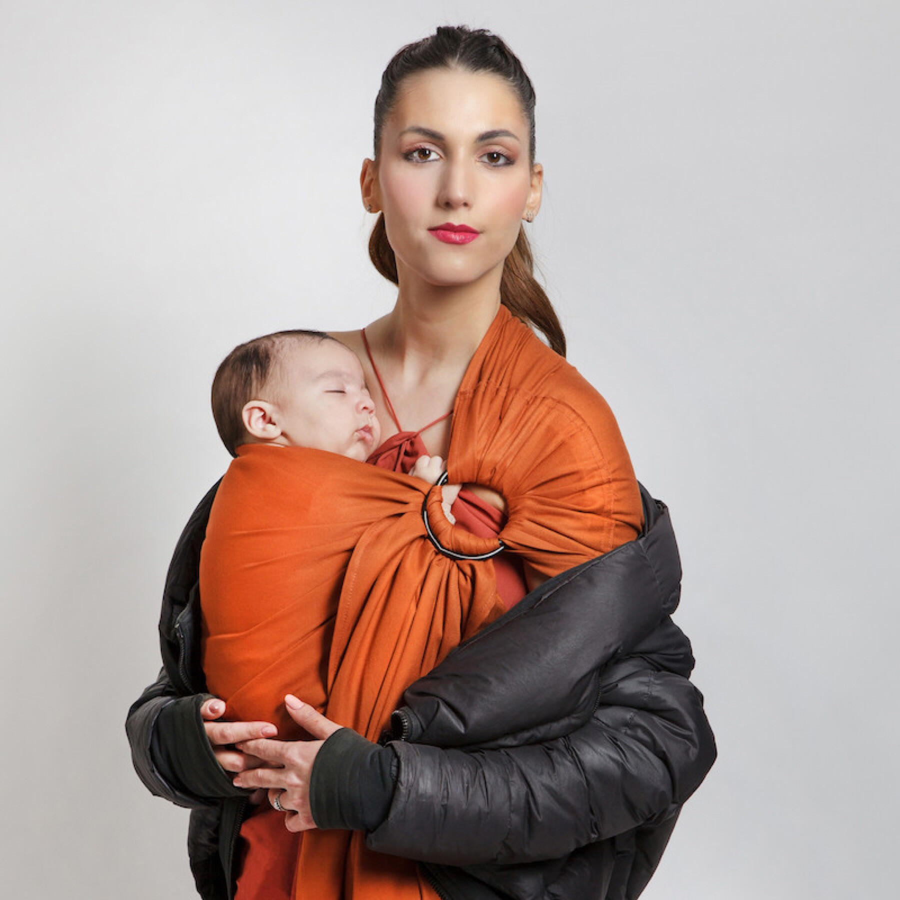 Sling Echarpe Tissée Sans Nœud - Fauve 3/5