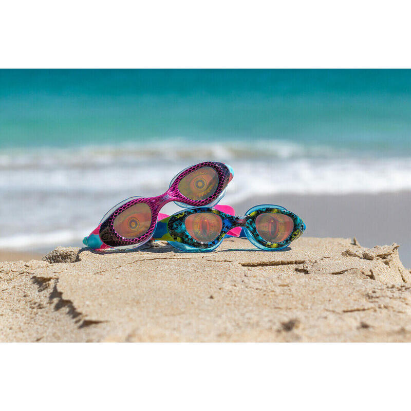 Okulary juniorskie z hologramem Zoggs Sea Demon Pink