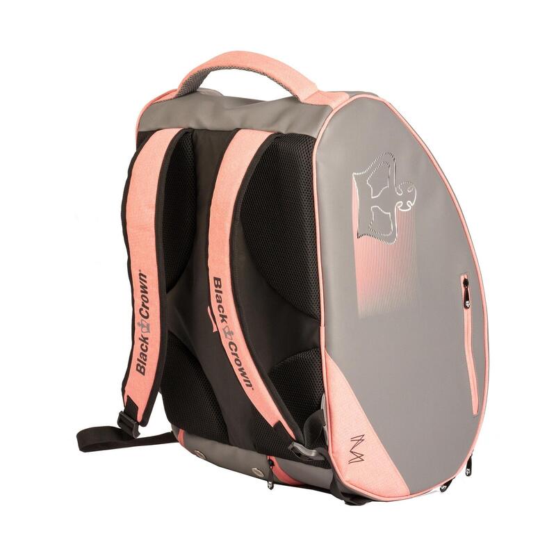 Sac De Padel Black Crown Hurricane Gris Et Rose Pêche