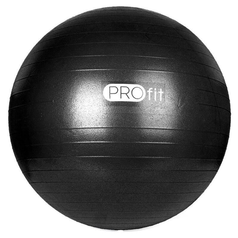Piłka gimnastyczna Profit 85 cm czarna z pompką