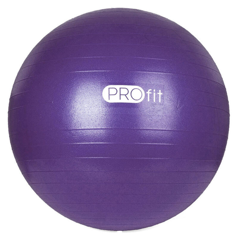 Piłka gimnastyczna Profit 55 cm fioletowa z pompką