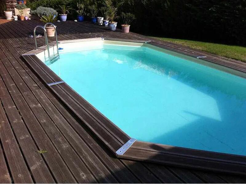 Piscine bois Océa 5,50 x 3,55 x 1,20 m - Liner gris 2/5