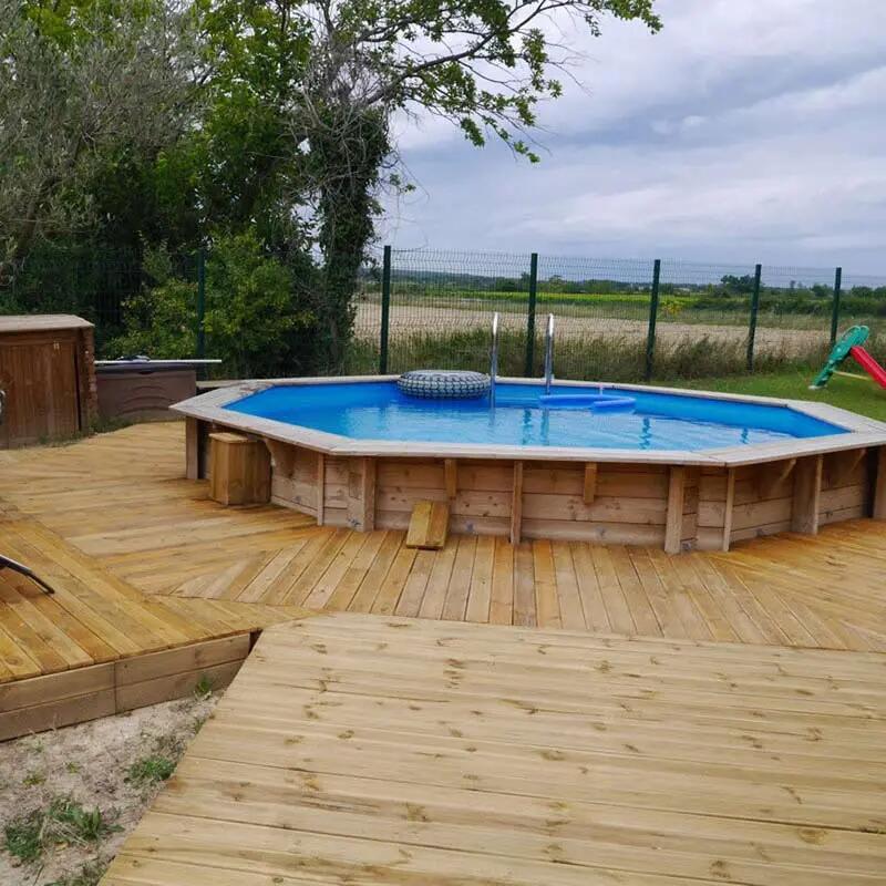 Piscine bois Océa 4,30 x 1,20 m - Liner bleu 3/5