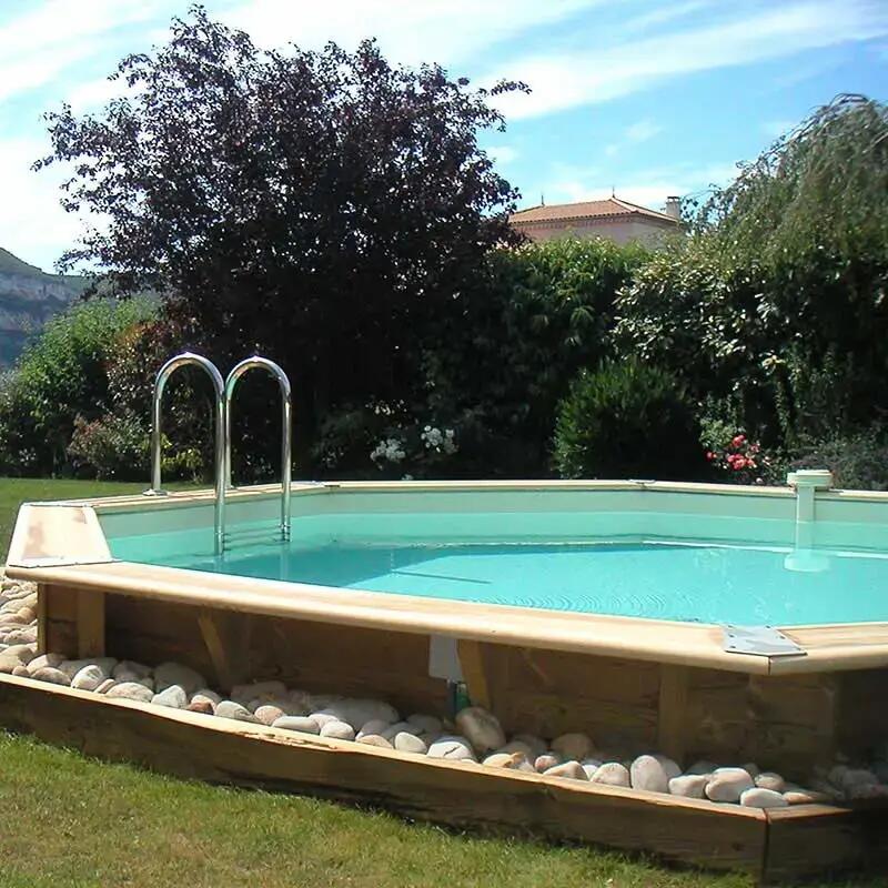Piscine bois Océa 5,10 x 1,20 m - Liner beige 2/5