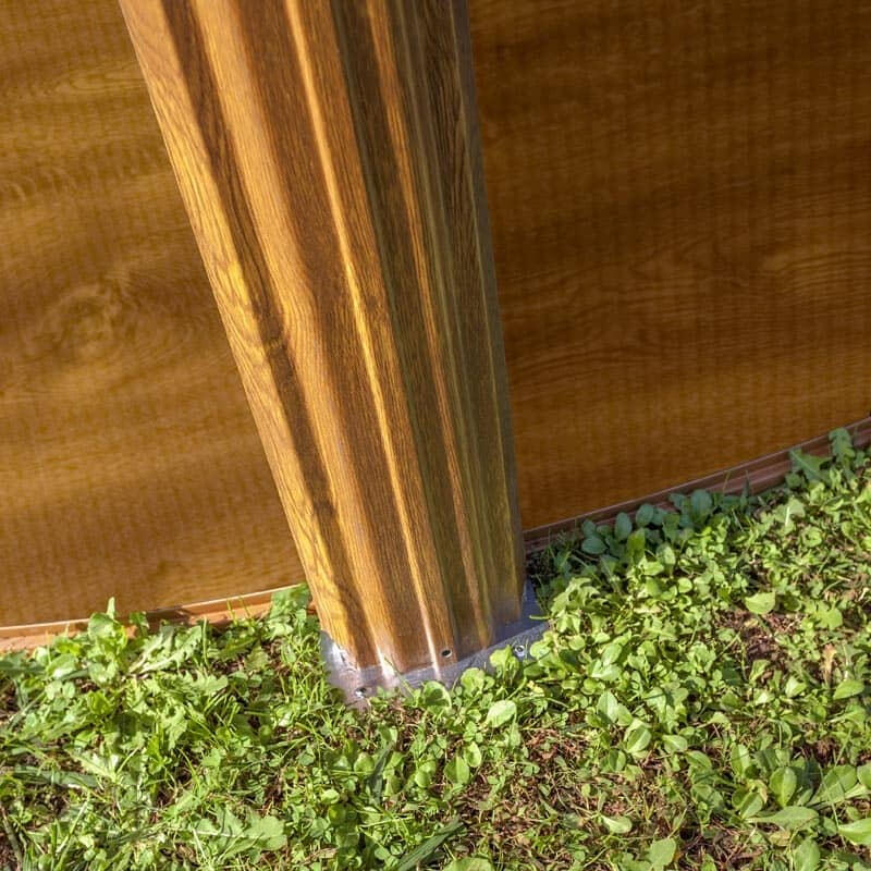 Piscina Desmontable ovalada 500x300cm y altura 120cm de acero madera GRE Pacific