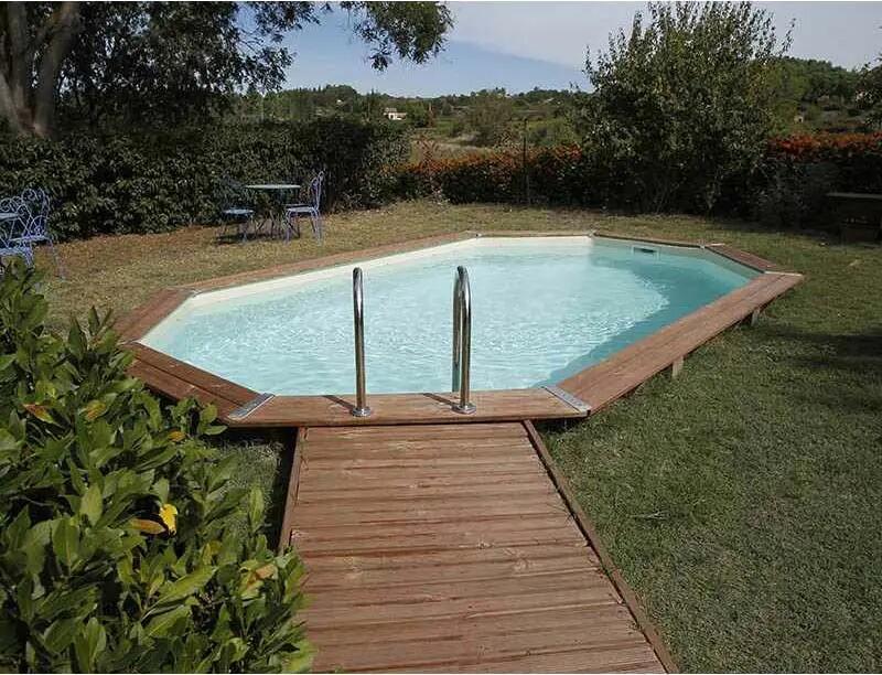Piscine bois Océa 5,50 x 3,55 x 1,20 m - Liner beige 3/5
