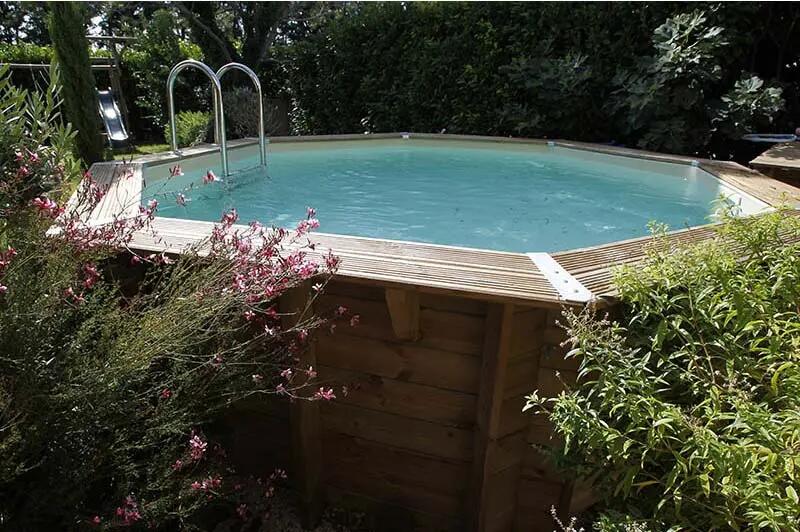 Piscine bois Océa 4,30 x 1,20 m - Liner beige 4/5