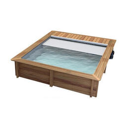 Piscine urbaine Procopi en bois 4,2 x 3,5 m - Couverture Automatique