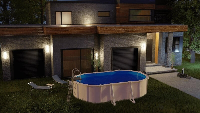 Bora Bora Weiß Stahlwandpool 500x300x120cm Oval 3/7