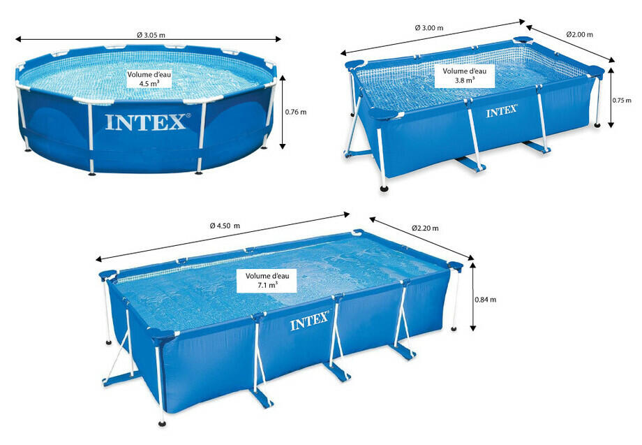 Piscine tubulaire rectangulaire 4,50 x 2,20 x 0,84 m 4/5