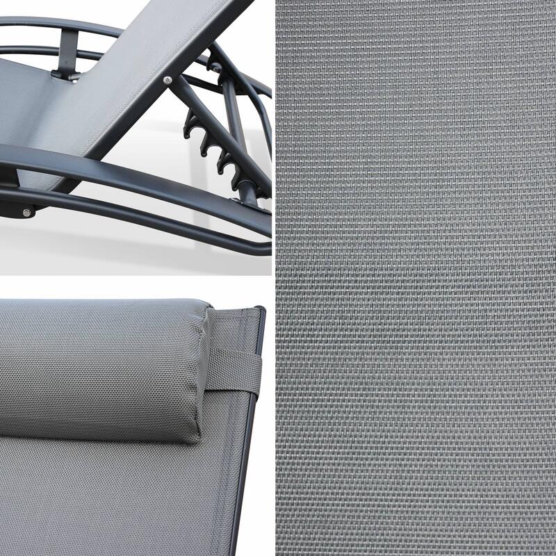 Telo di ricambio per lettino prendisole LOUISA, in alluminio e textilene, con