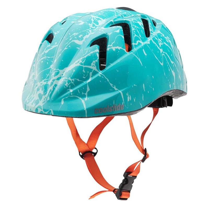 Casque ELMO Enfant (Turquoise / Orange vif)