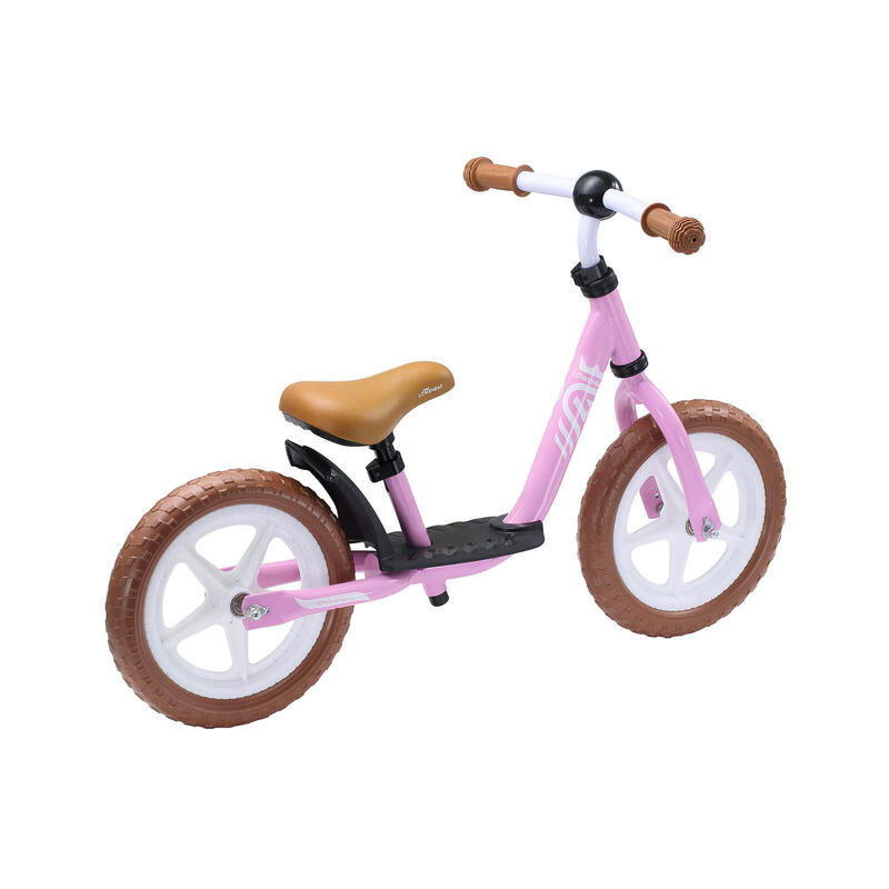 Löwenrad loopfiets met staplank 12 inch, roze