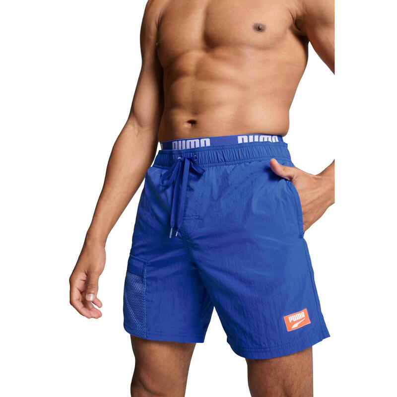 Short de bain utilitaire Mid Shorts pour homme PUMA Benjamin Bleu