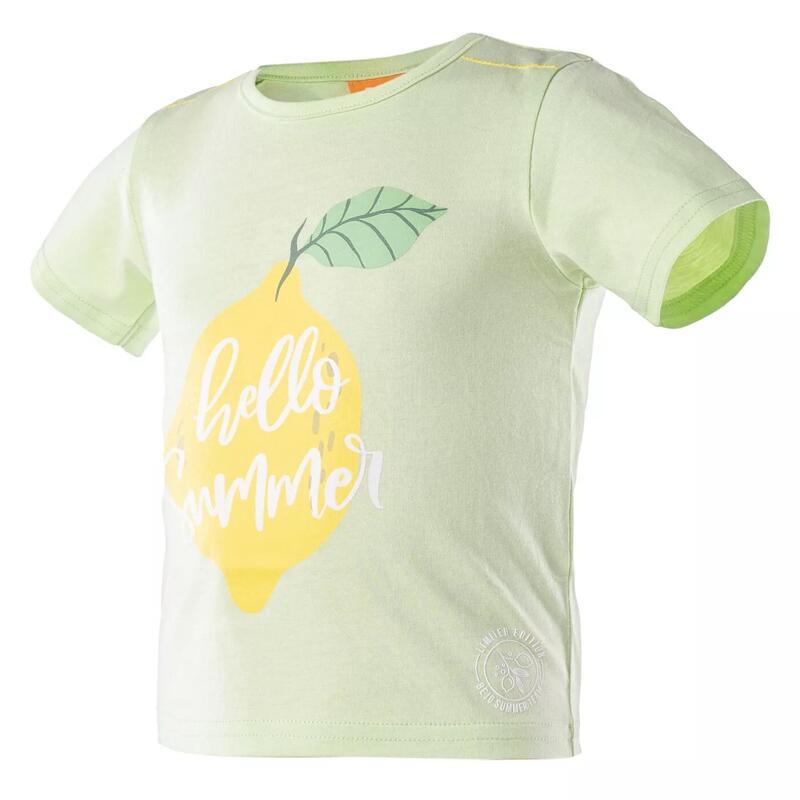 T-Shirt Limão Hello Summer Criança Verde Paraíso