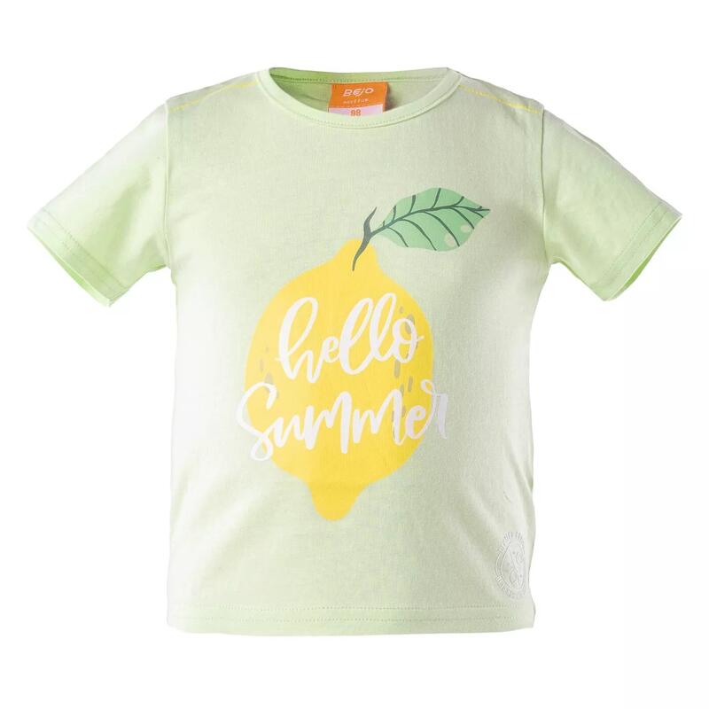 T-Shirt Limão Hello Summer Criança Verde Paraíso
