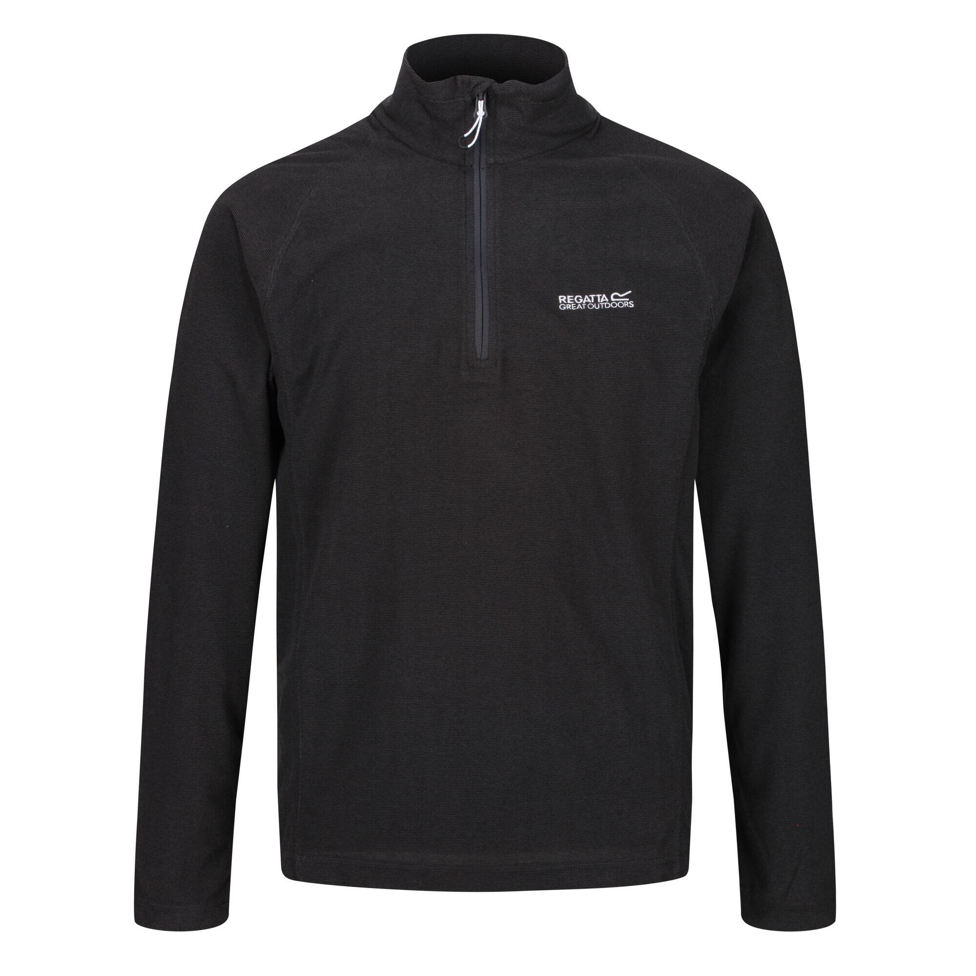 Great Outdoors Mens Montes Funnel Neck Fleece Jumper (Black) 1/5