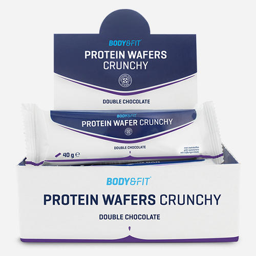 BODY&FIT Crunchy Eiwitwafels - Double Chocolate - 480 gram (12 wafels)