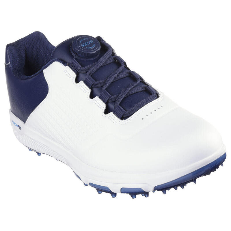 Skechers GO GOLF Pro 6 SL Twist, chaussures de golf pour hommes, blanc/bleu