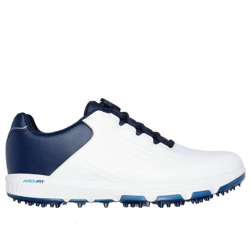 Skechers GO GOLF Pro 6 SL Twist, chaussures de golf pour hommes, blanc/bleu