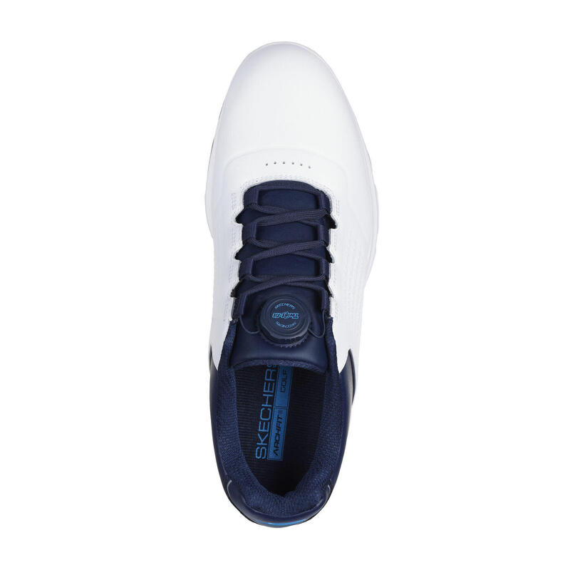 Skechers GO GOLF Pro 6 SL Twist, chaussures de golf pour hommes, blanc/bleu