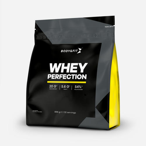 BODY&FIT Whey Perfection – Molkenprotein – Stracciatella-Milchshake – 896 Gramm