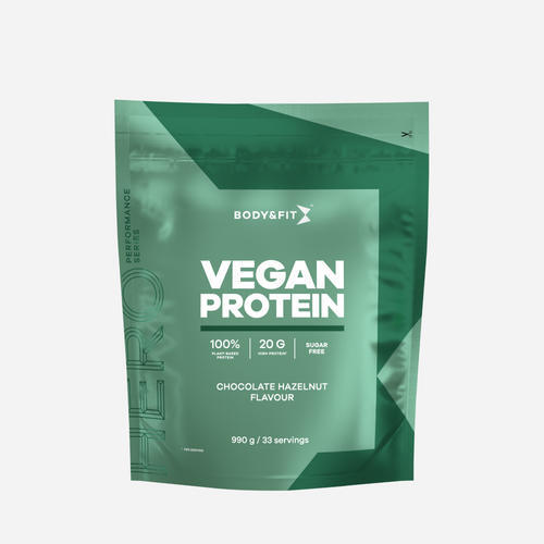 BODY&FIT Vegan Protein - Proteine Poeder - Chocolate Hazelnut - 990 gram