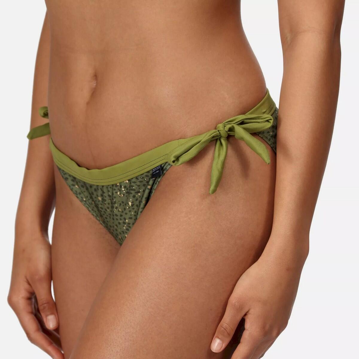 Womens/Ladies Flavia Abstract Bikini Bottoms (Green Fields) 3/4