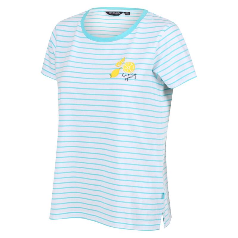 Dames Odalis Stripe Tshirt (Zeegezicht)