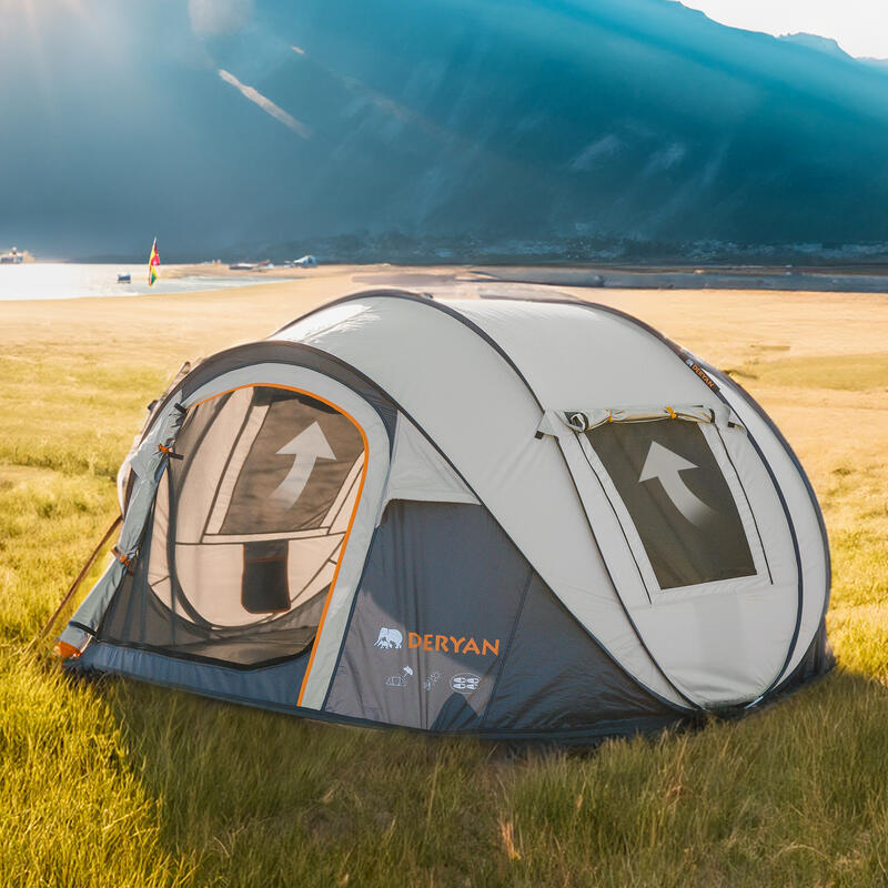 Luxuriöses Pop-Up-Zelt – 4 Personen – 1 Sekunde Pop-Up – 8000 mm Wassersäule