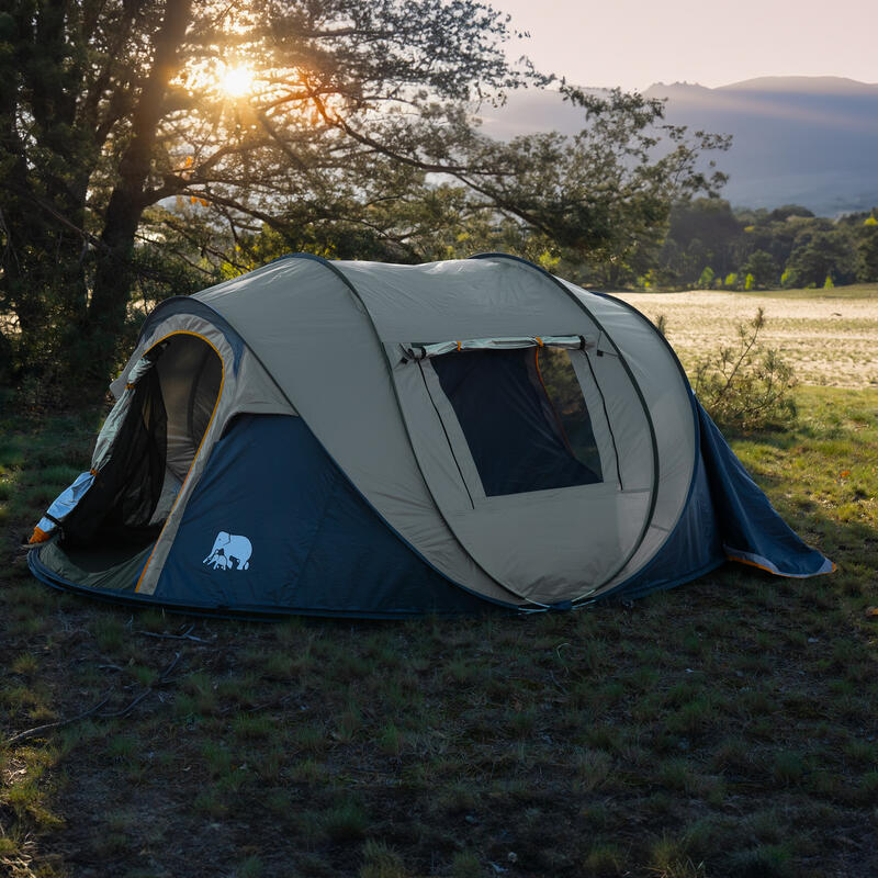 Kamperen is nog nooit zo moeiteloos geweest met de DERYAN Pop-Up Tent XL!