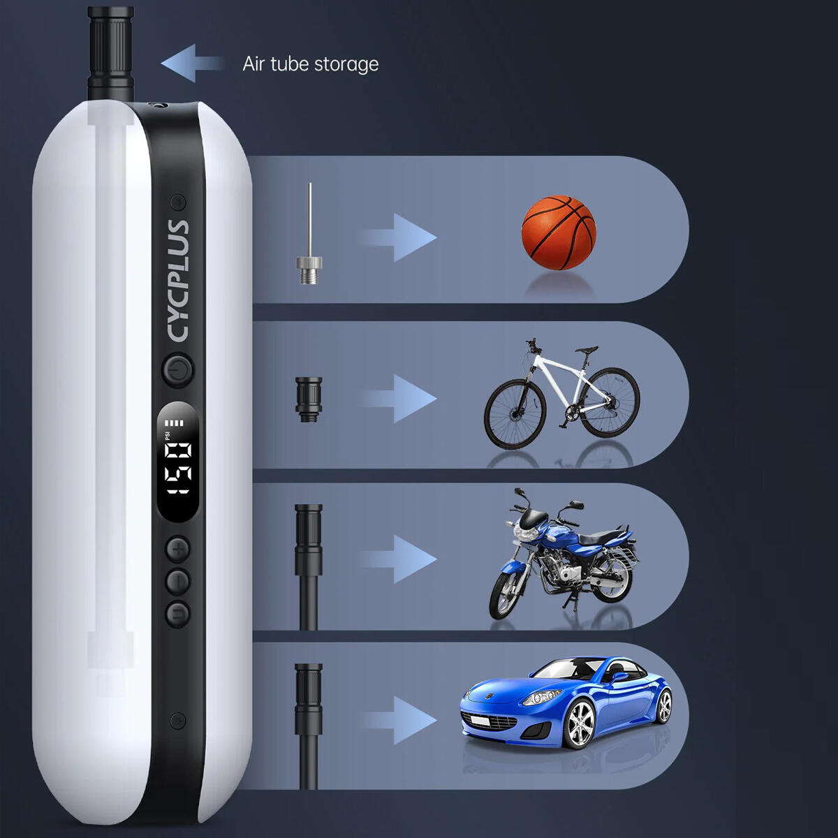 Elektrische Fietspomp met Powerbank 5/6