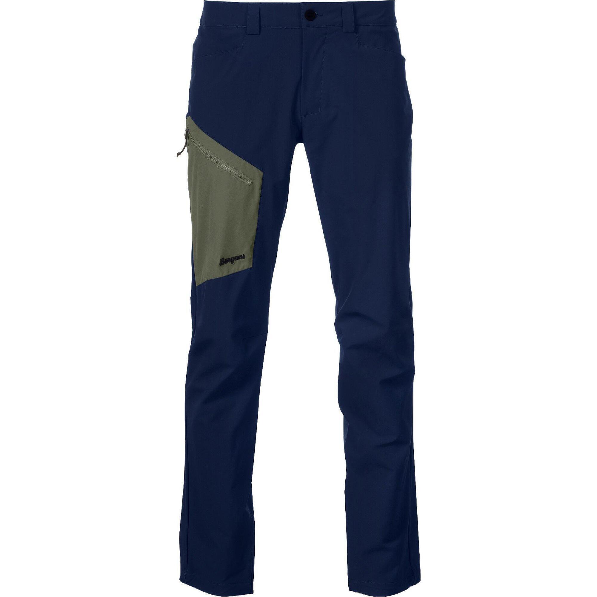 Bergans of Norway Vaagaa Light Softshell Pants - Men - Navy Blue/Green Mud