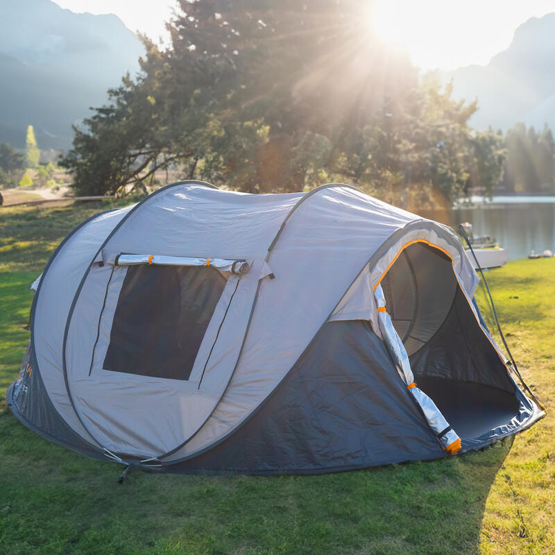 Tente de camping Pop Up de Deryan - 4 personnes - Tapis de sol 2000MM