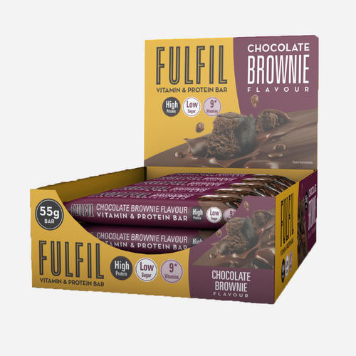 Fulfil - Barre Vitaminée Et Protéinée - Brownie - 15 Pièces - Barre Protéinée - Taille Unique - Decathlon